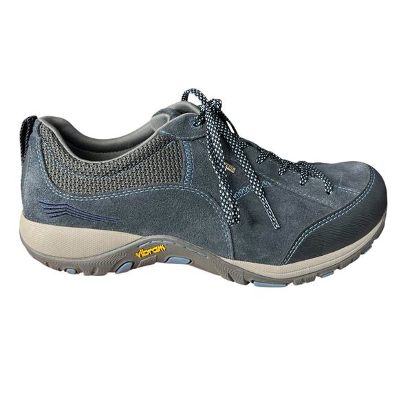 Dansko Women’s Paisley Blue Suede Lace Up Walking Sneakers Size 39 US 8 Wide - Picture 1 of 11